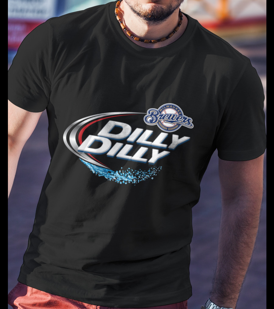 Milwaukee Brewers Dilly Dilly Swoosh T-Shirt