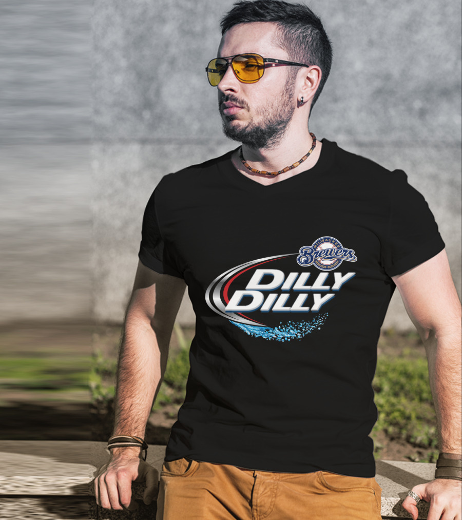 Milwaukee Brewers Dilly Dilly Swoosh T-Shirt