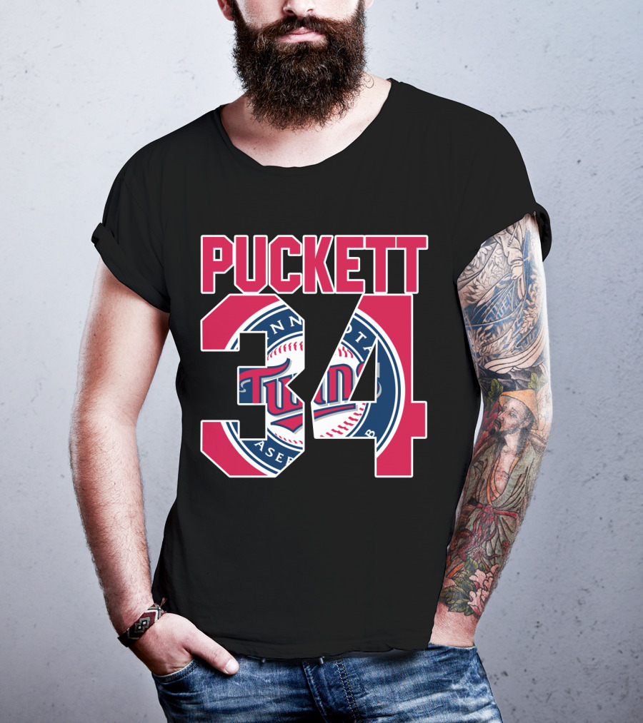 Kirby Puckett 34 Minnesota Twins Baseball Legend Emblem T-Shirt