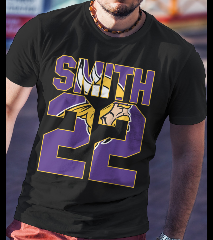 Minnesota Vikings Smith 22 Jersey T-Shirt