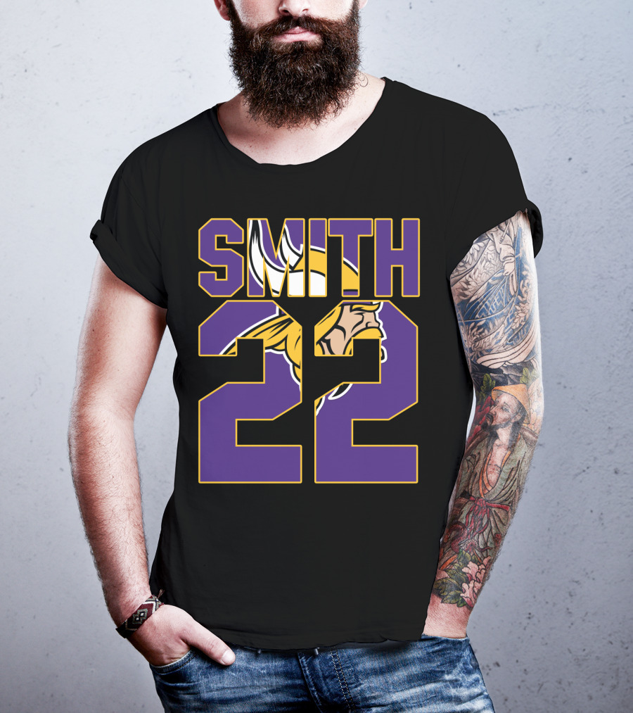 Minnesota Vikings Smith 22 Jersey T-Shirt