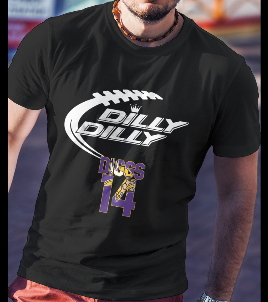 Dilly Dilly Diggs 14 Minnesota Vikings Football T-Shirt