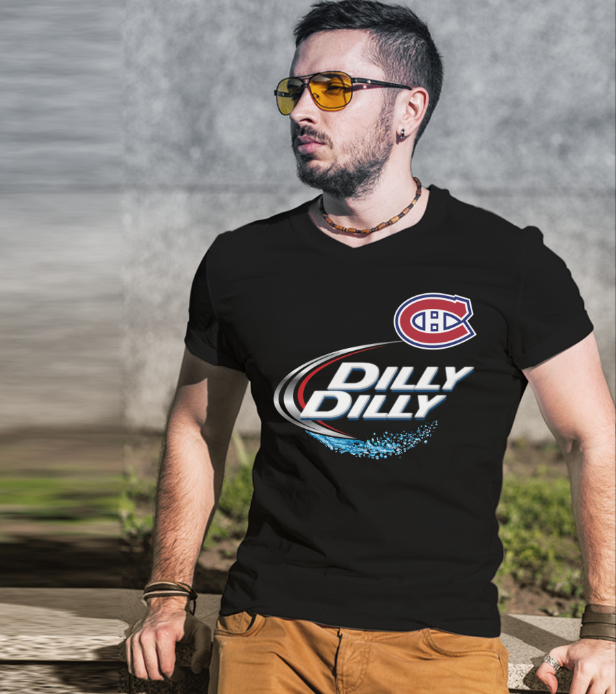 Montreal Canadiens Dilly Dilly NHL Fan Logo Splash T-Shirt