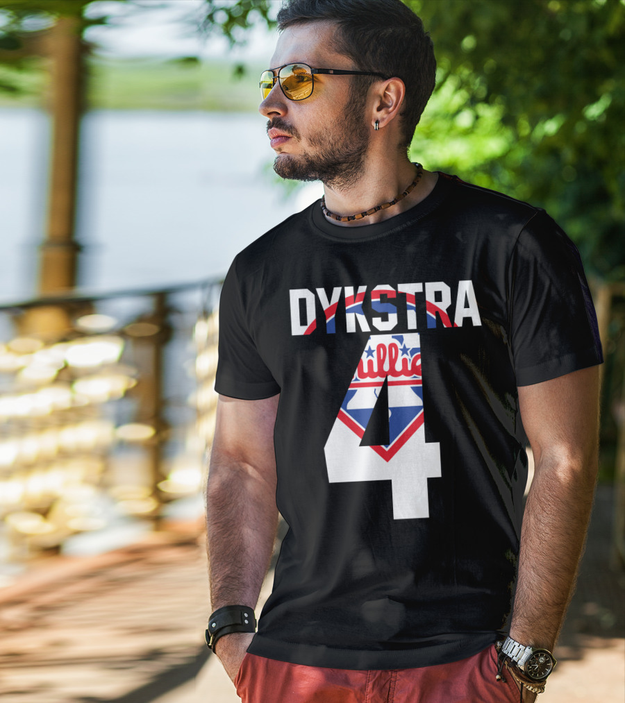 Dykstra 4 Phillies Iconic Philadelphia Baseball Nostalgia T-Shirt
