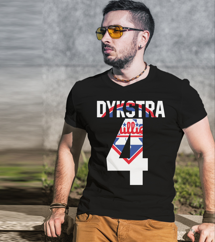 Dykstra 4 Phillies Iconic Philadelphia Baseball Nostalgia T-Shirt