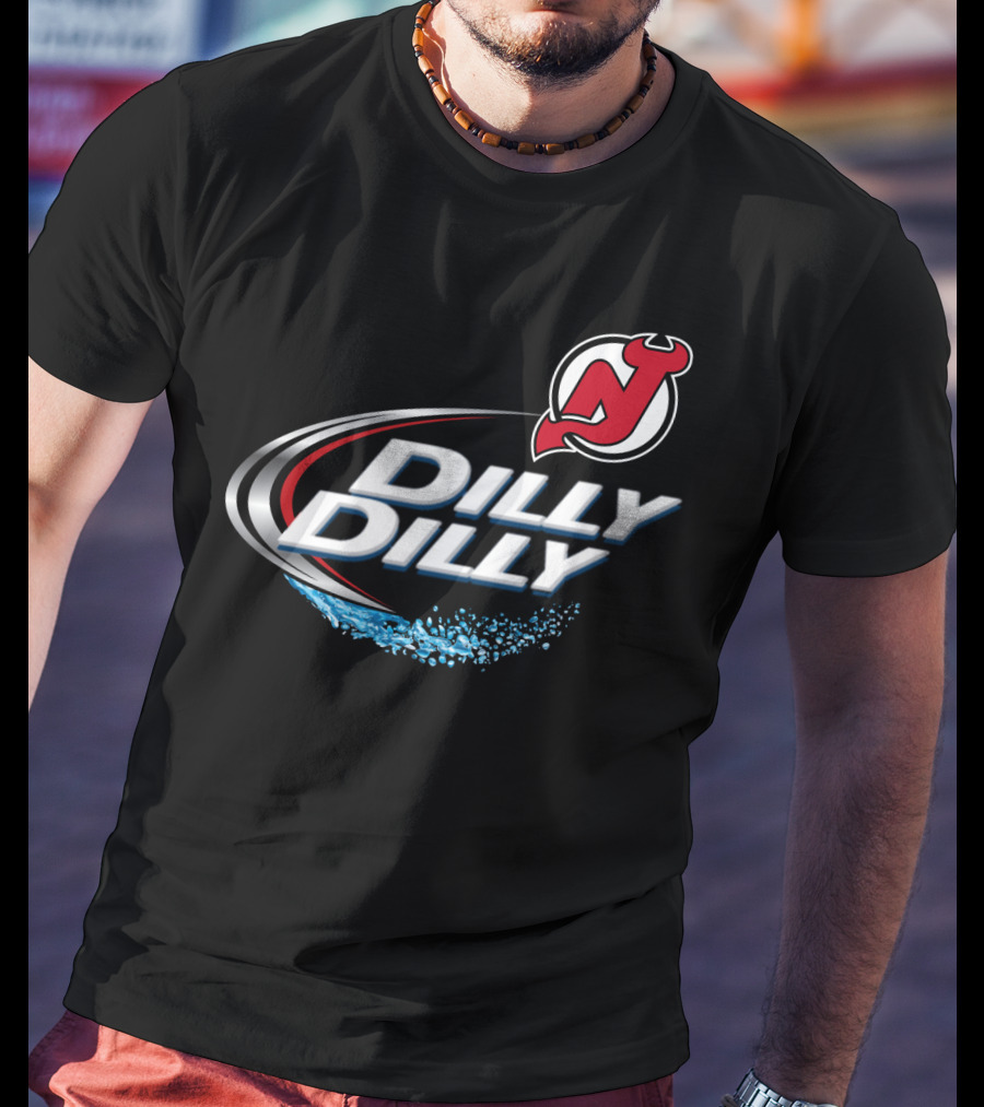 New Jersey Devils Dilly Dilly Fan Design With Logo And Splash T-Shirt