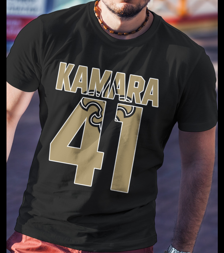 New Orleans Saints Alvin Kamara 41 Fleur-De-Lis T-Shirt