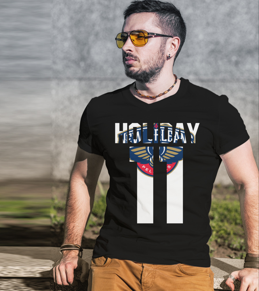 New Orleans Pelicans Holiday 11 Nba Tee Jrue Holiday T-Shirt