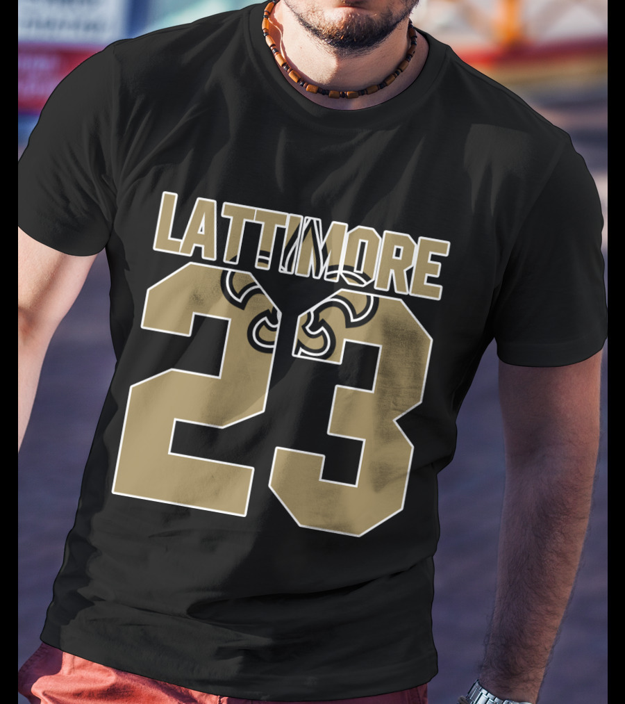 New Orleans Saints Marshon Lattimore 23 Fleur-De-Lis Player Jersey T-Shirt