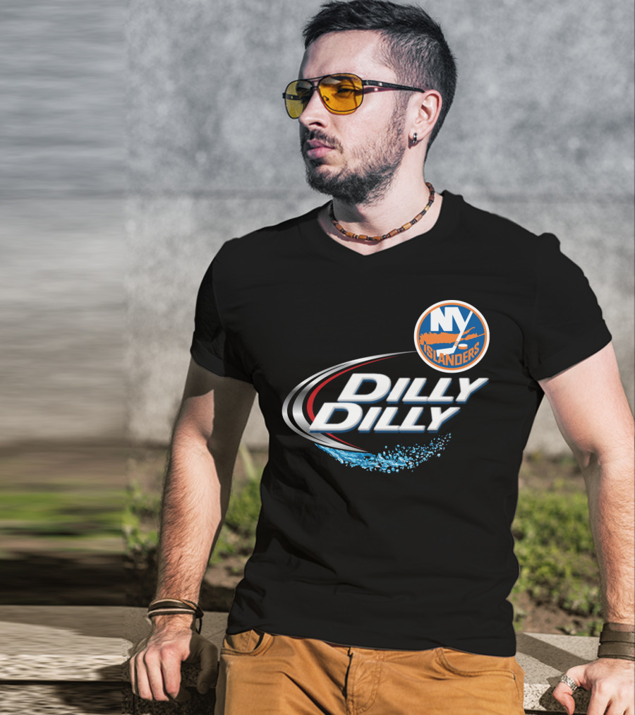 New York Islanders Dilly Dilly NHF Fan Logo Splash T-Shirt