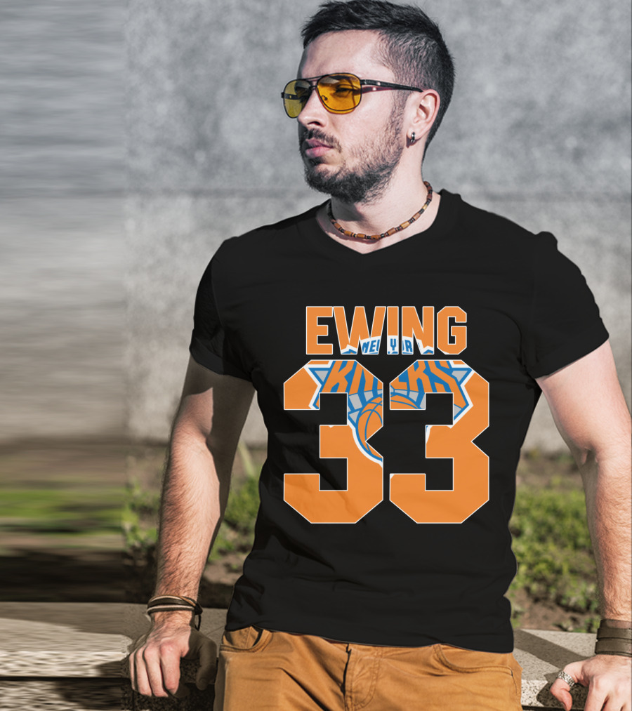 Ewing 33 New York Knicks Patrick Nba T-Shirt