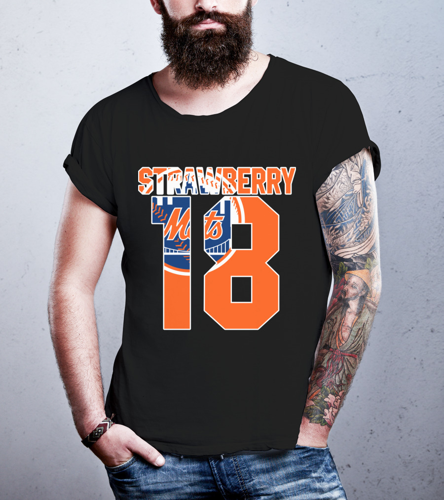 New York Mets Darryl Strawberry 18 Mets T-Shirt