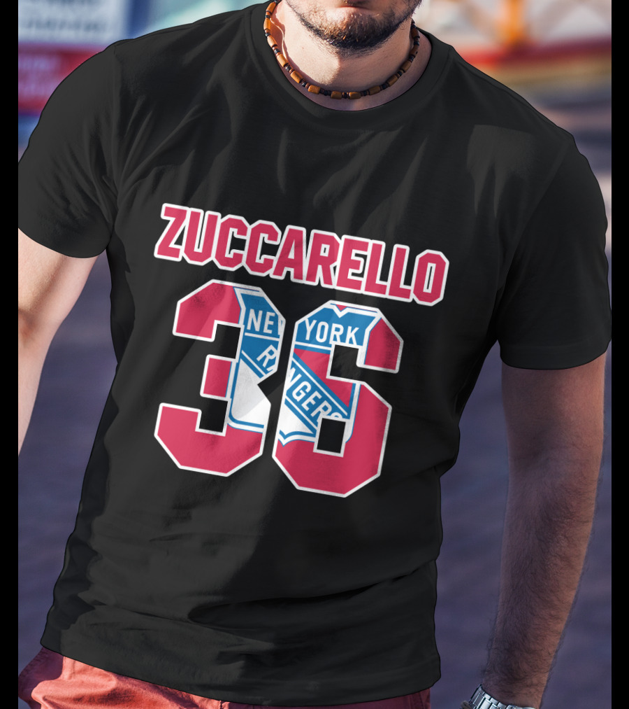 New York Rangers Mats Zuccarello 36 NHL Iconic Team T-Shirt