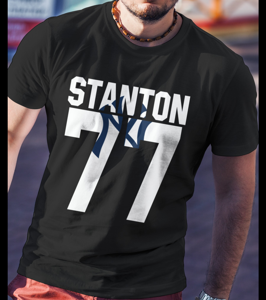 Stanton 77 New York Yankees Number T-Shirt