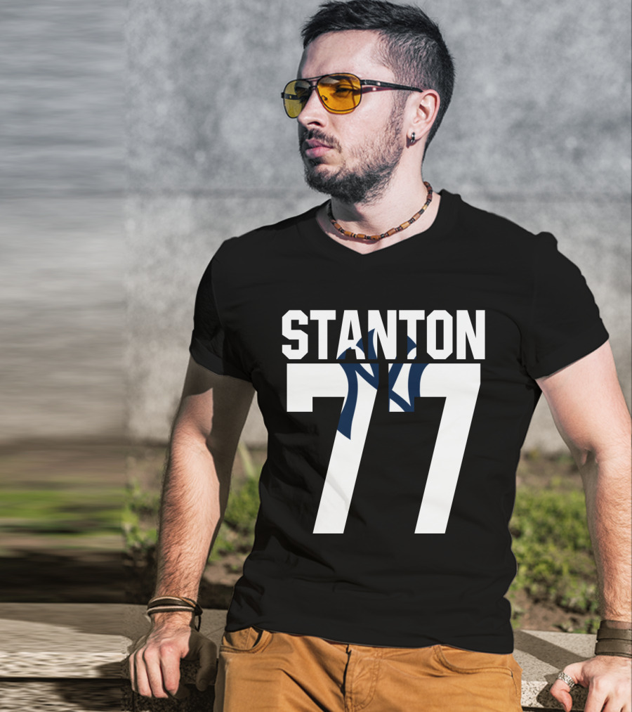 Stanton 77 New York Yankees Number T-Shirt