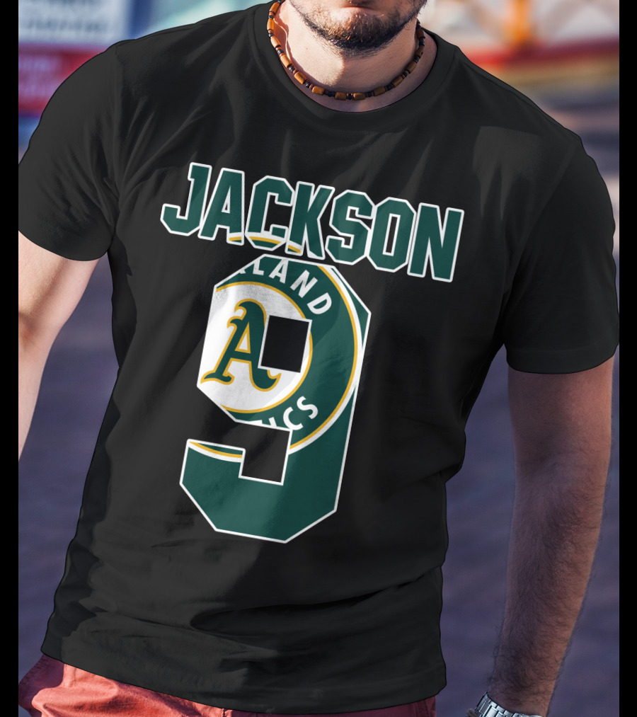 Oakland Athletics Reggie Jackson Number 9 Baseball Classic T-Shirt