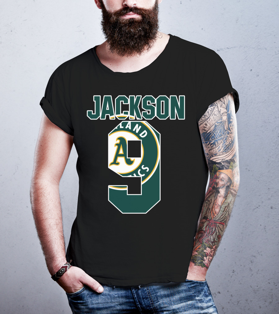 Oakland Athletics Reggie Jackson Number 9 Baseball Classic T-Shirt