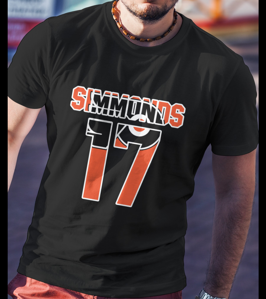 Philadelphia Flyers Wayne Simmonds Number 17 NHL T-Shirt