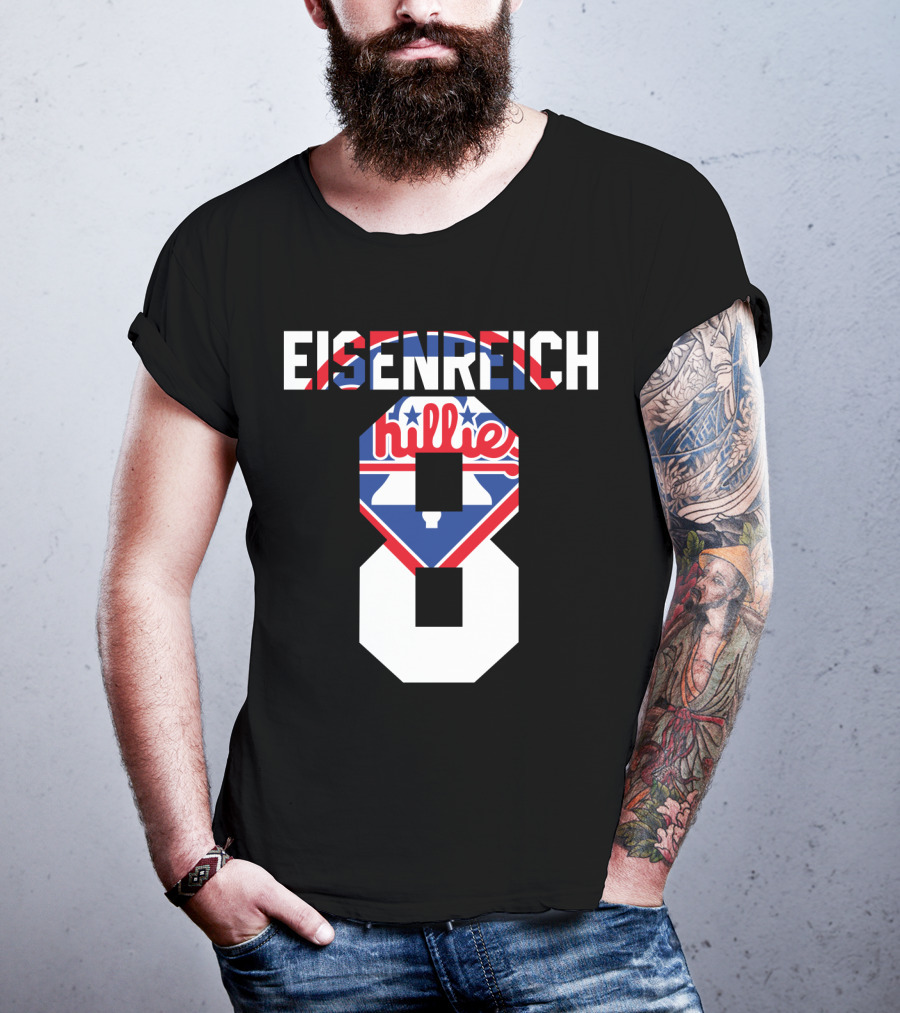 Eisenreich 8 Philadelphia Phillies Retro Liberty Bell Design 1993 T-Shirt