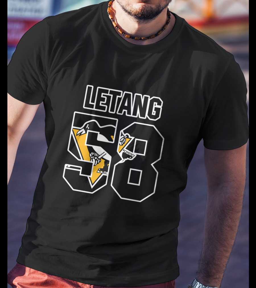 Kris Letang 58 Pittsburgh Penguins NHL Hockey Jersey T-Shirt