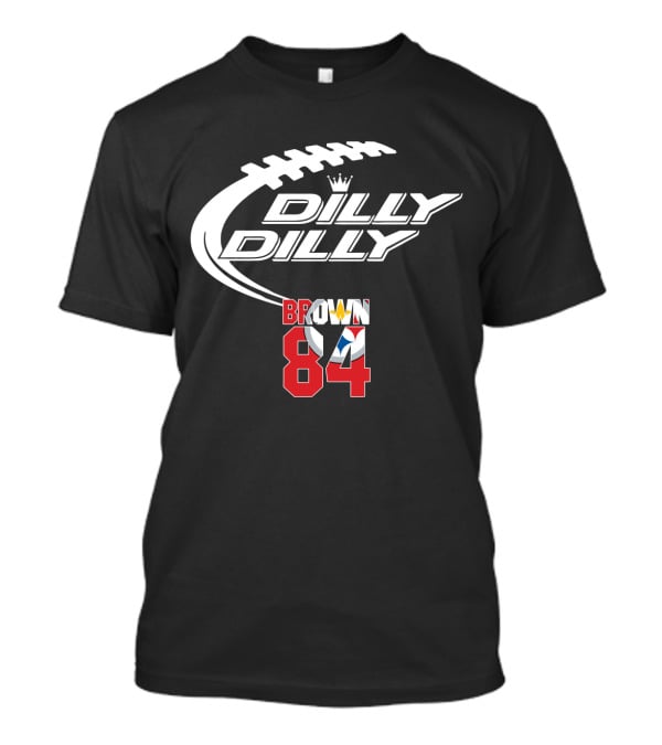 Pittsburgh Steelers Brown 84 Dilly Dilly Football T-Shirt