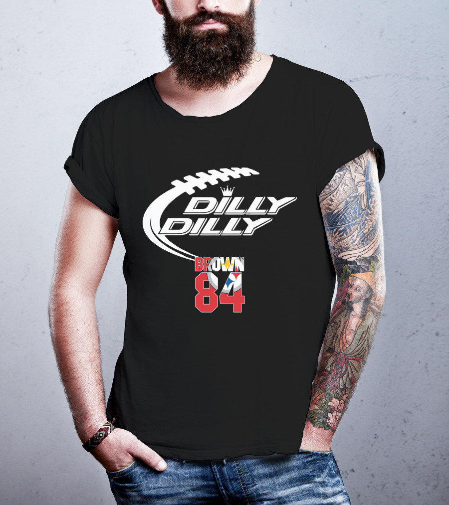 Pittsburgh Steelers Brown 84 Dilly Dilly Football T-Shirt