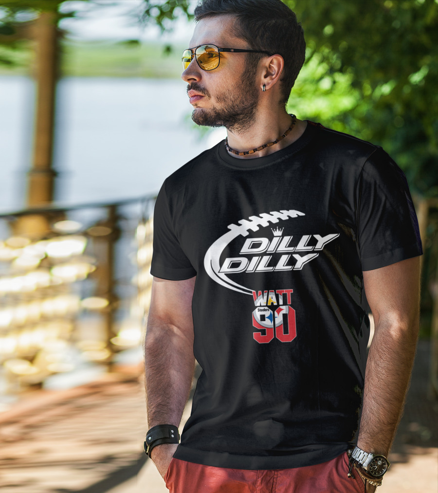 Pittsburgh Steelers T.j. Watt 90 Dilly Dilly Football T-Shirt