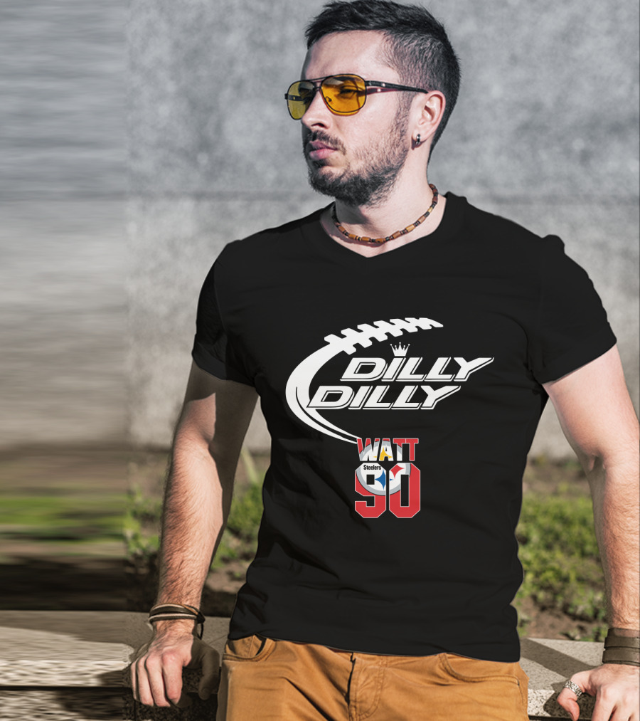 Pittsburgh Steelers T.j. Watt 90 Dilly Dilly Football T-Shirt