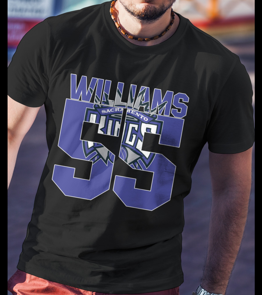 Sacramento Kings Jason Williams 55 Logo Nba T-Shirt