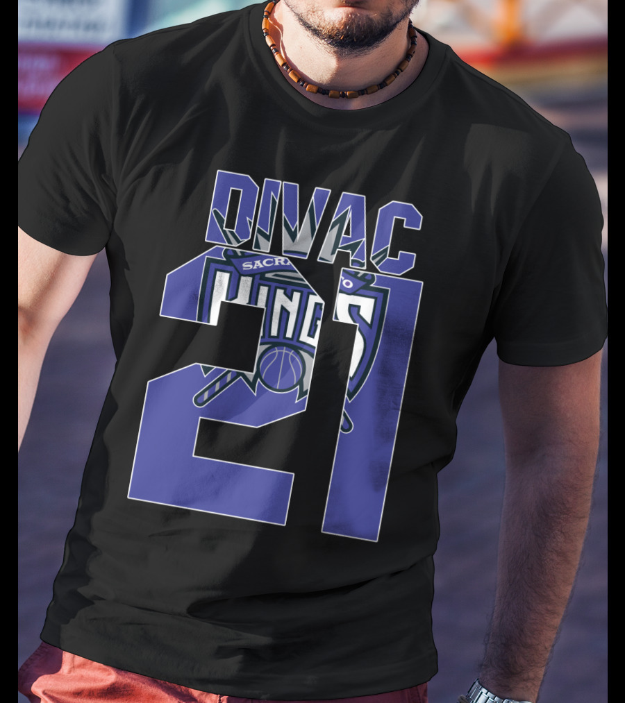 Sacramento Kings Vlade Divac 21 Nba Basketball T-Shirt