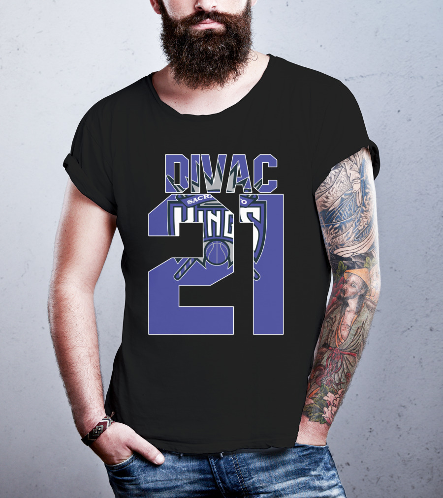 Sacramento Kings Vlade Divac 21 Nba Basketball T-Shirt