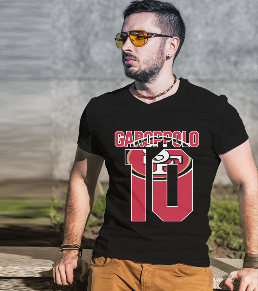 Garoppolo 10 San Francisco 49ers Logo Player Jersey T-Shirt