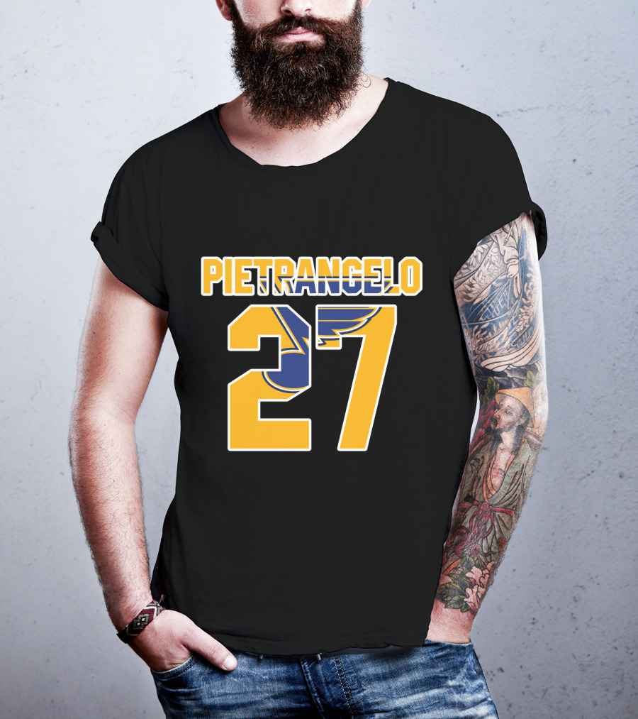 Pietrangelo 27 St Louis Blues NHL Hockey Player Jersey T-Shirt