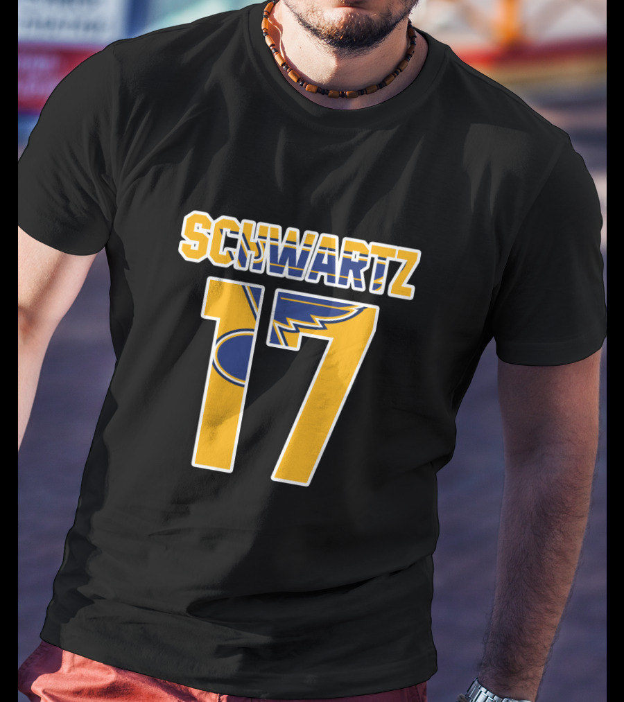 Schwartz 17 St Louis Blues NHL Hockey Jersey Number And Name T-Shirt