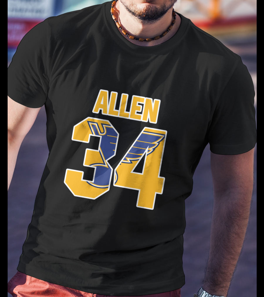 Allen 34 St Louis Blues NHL Jersey T-Shirt