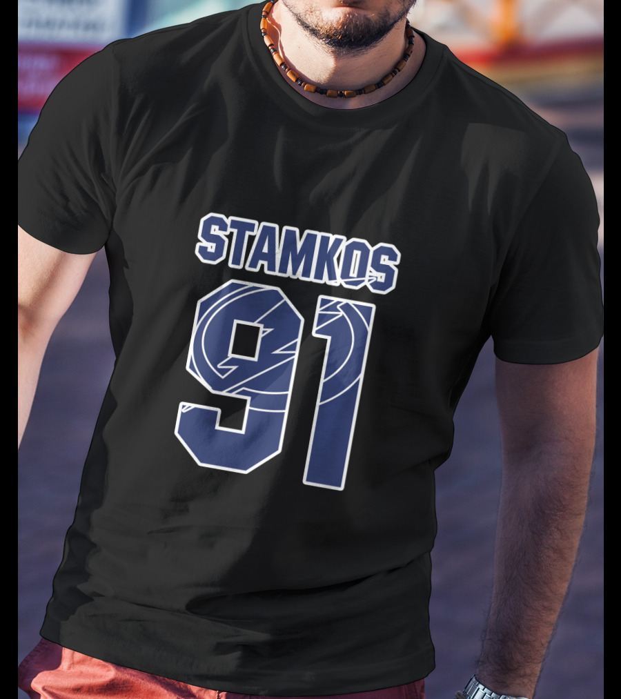 Tampa Bay Lightning Steve Stamkos 91 NHL Hockey T-Shirt