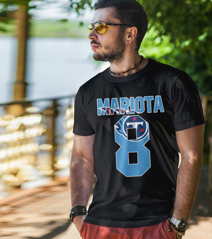 Tennessee Titans Marcus Mariota Number 8 Jersey Icon T-Shirt