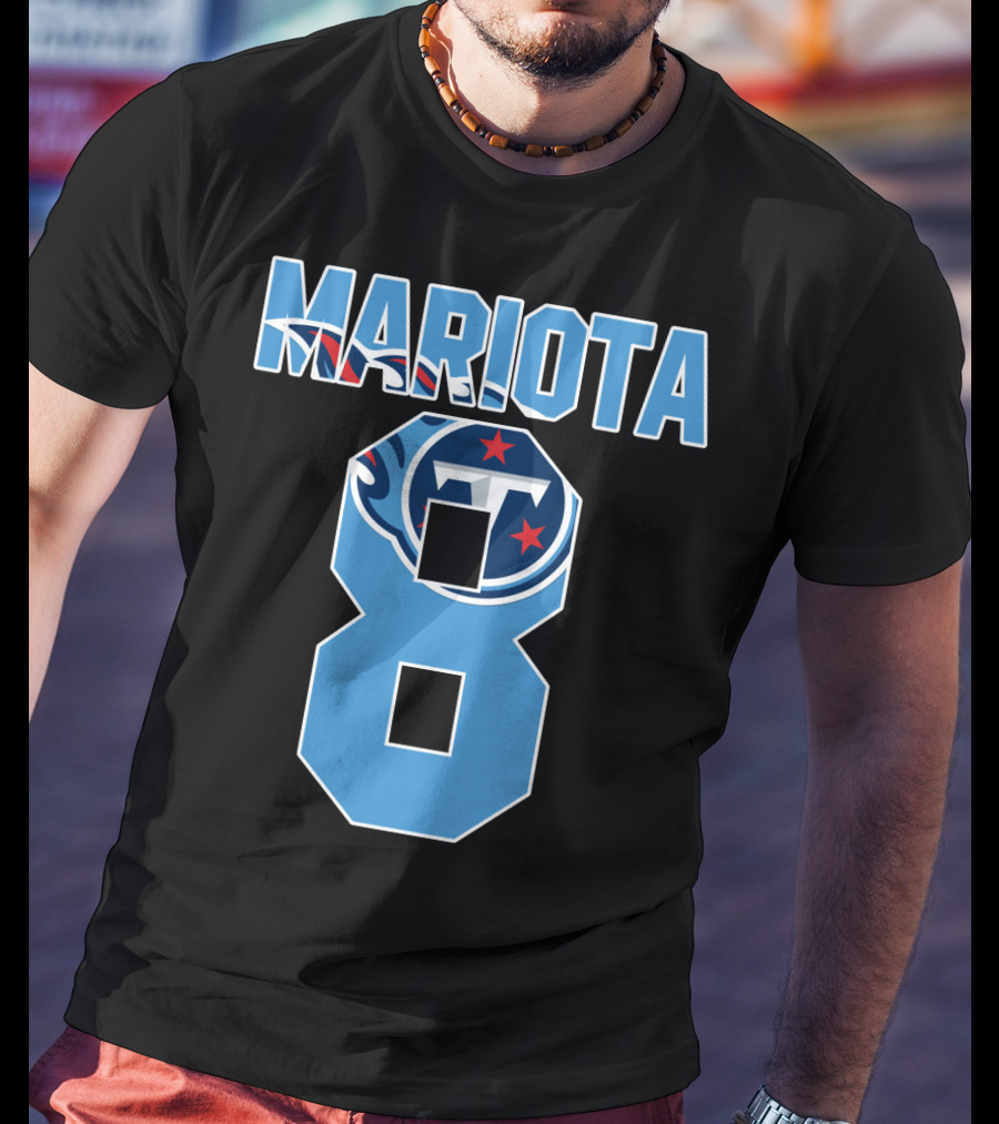 Tennessee Titans Marcus Mariota Number 8 Jersey Icon T-Shirt