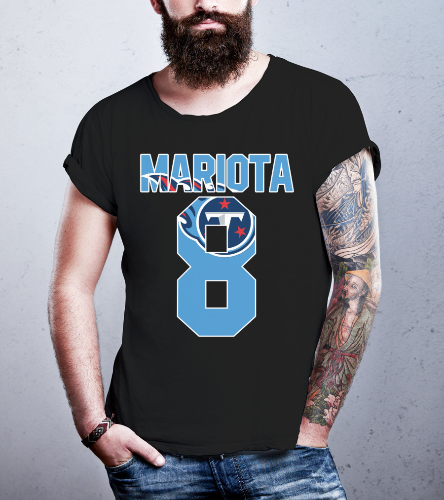 Tennessee Titans Marcus Mariota Number 8 Jersey Icon T-Shirt
