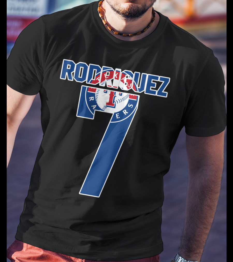 Rodriguez Texas Rangers Number 7 Baseball T-Shirt