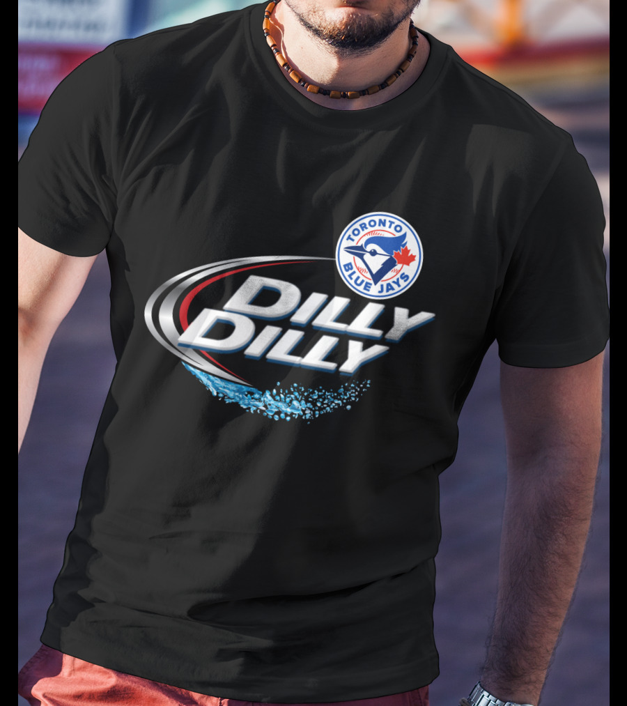 Toronto Blue Jays Dilly Dilly Logo With Blue Jay And Maple Leaf T-Shirt