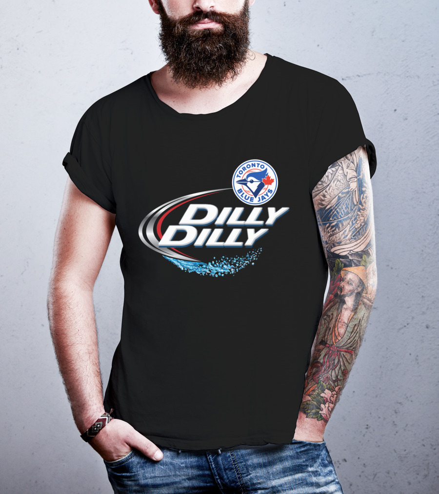 Toronto Blue Jays Dilly Dilly Logo With Blue Jay And Maple Leaf T-Shirt