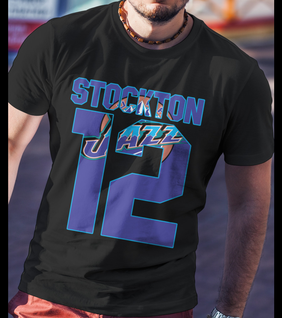 Stockton 12 Utah Jazz Nba T-Shirt