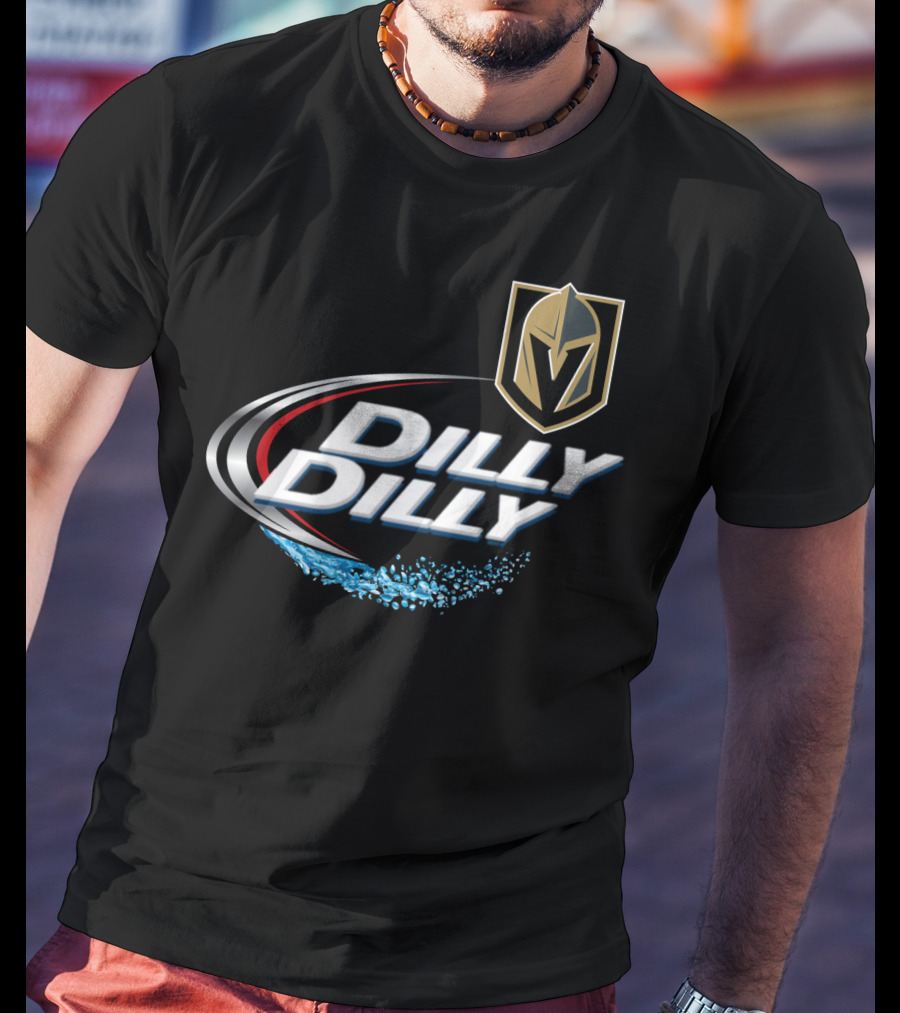 Vegas Golden Knights Dilly Dilly NHL Fan Logo Splash T-Shirt