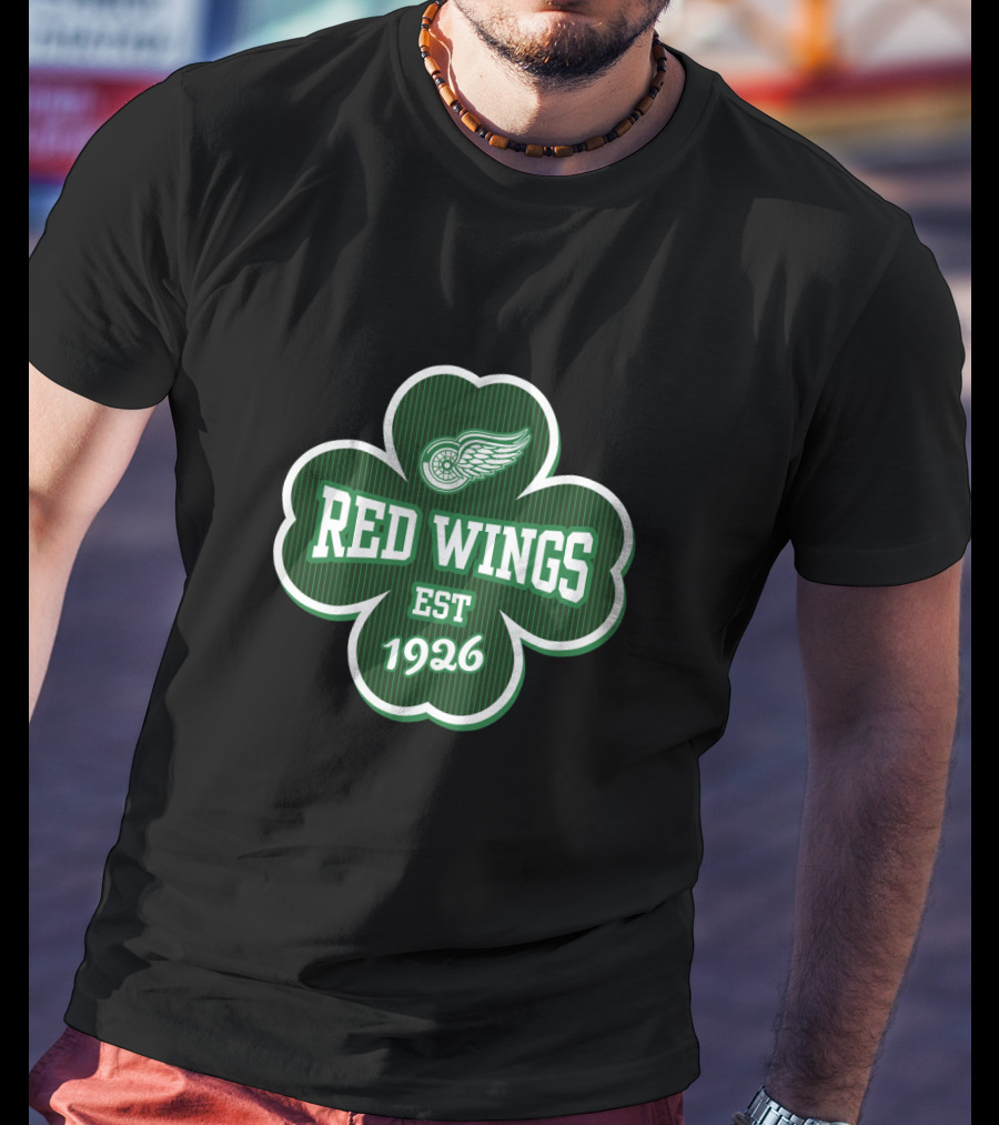 Detroit Red Wings Shamrock St Patrick's Day Est 1926 T-Shirt