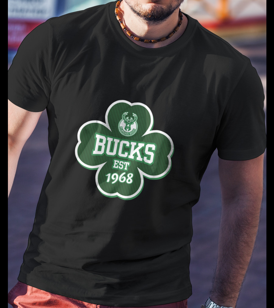 Milwaukee Bucks Est 1968 Shamrock T-Shirt