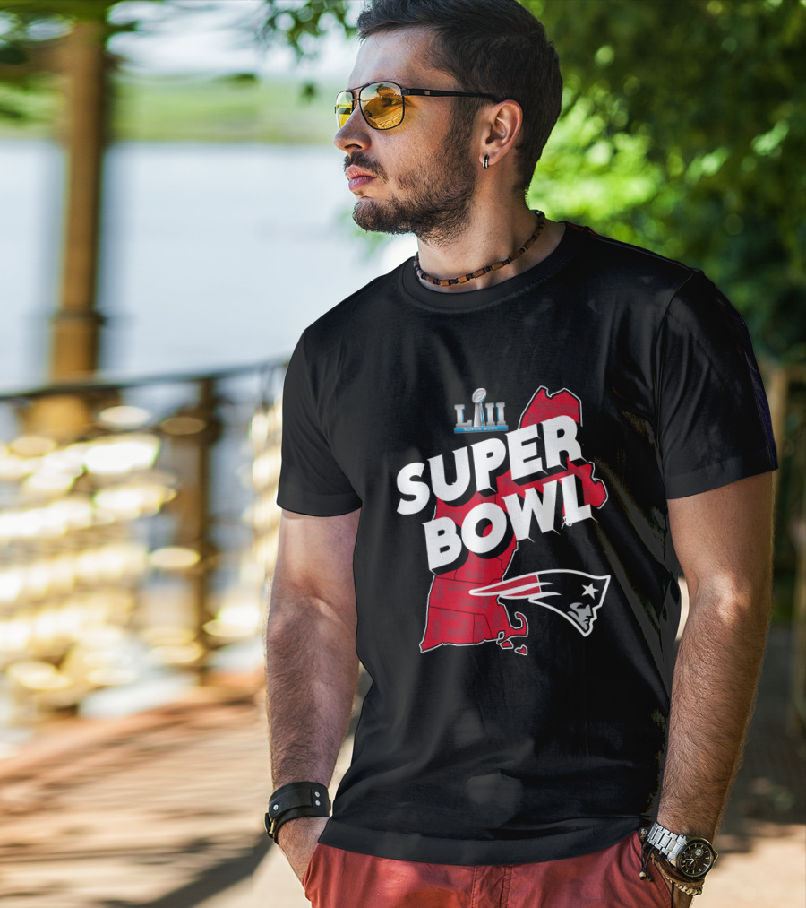 Super Bowl Liii New England Patriots Map T-Shirt