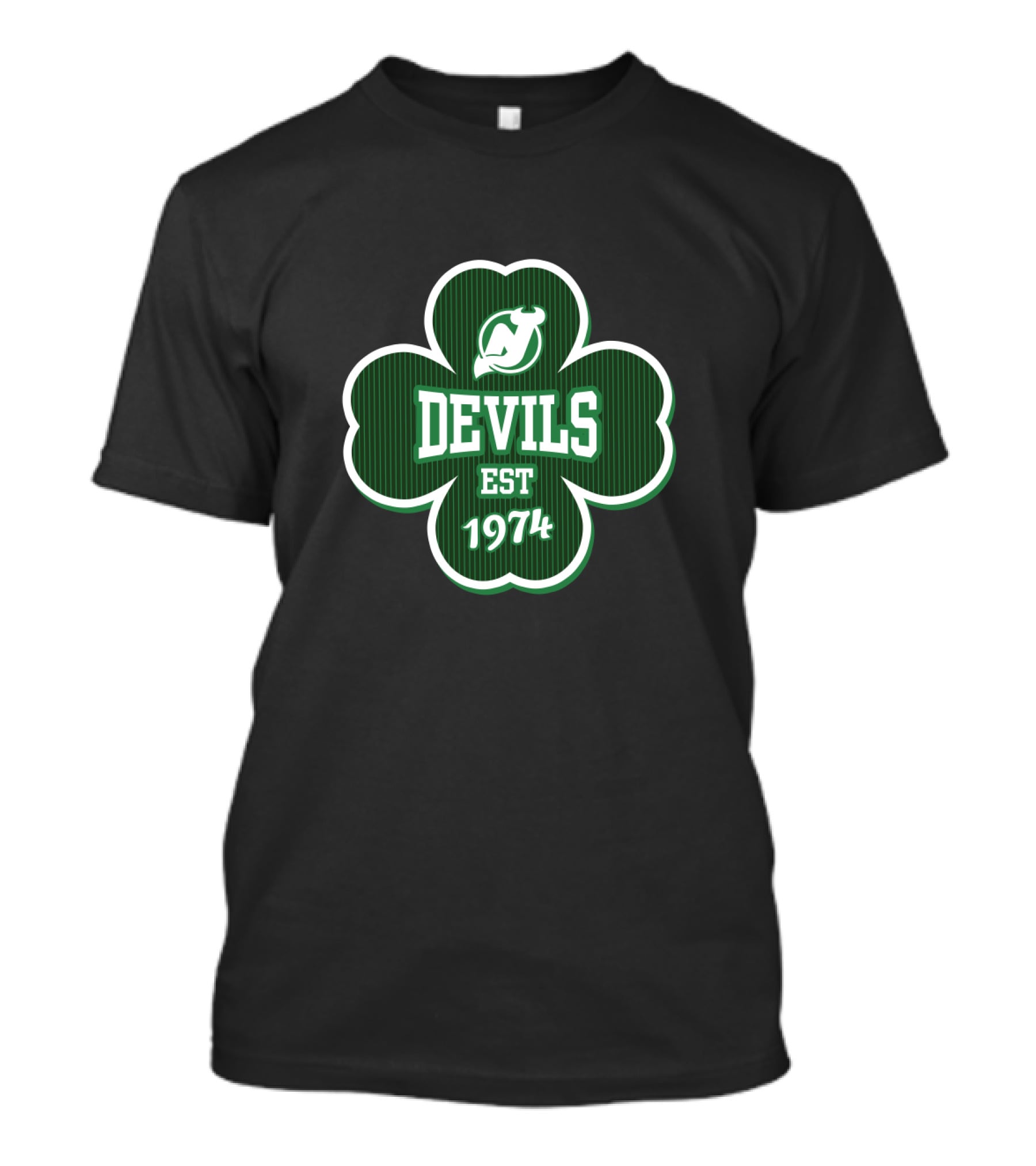 New Jersey Devils Shamrock St. Patrick's Day Est 1974 T-Shirt