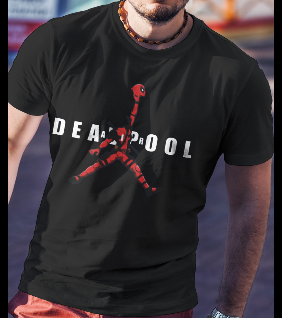 Deadpool Jumpman Parody Basketball T-Shirt