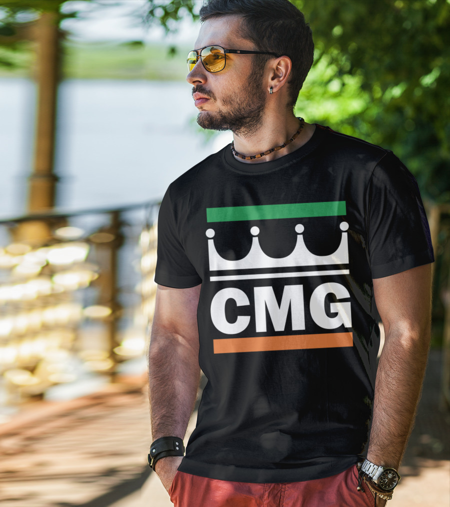 CMG Logo Irish Flag Colors Crown Symbol Conor McGregor GMG T-Shirt